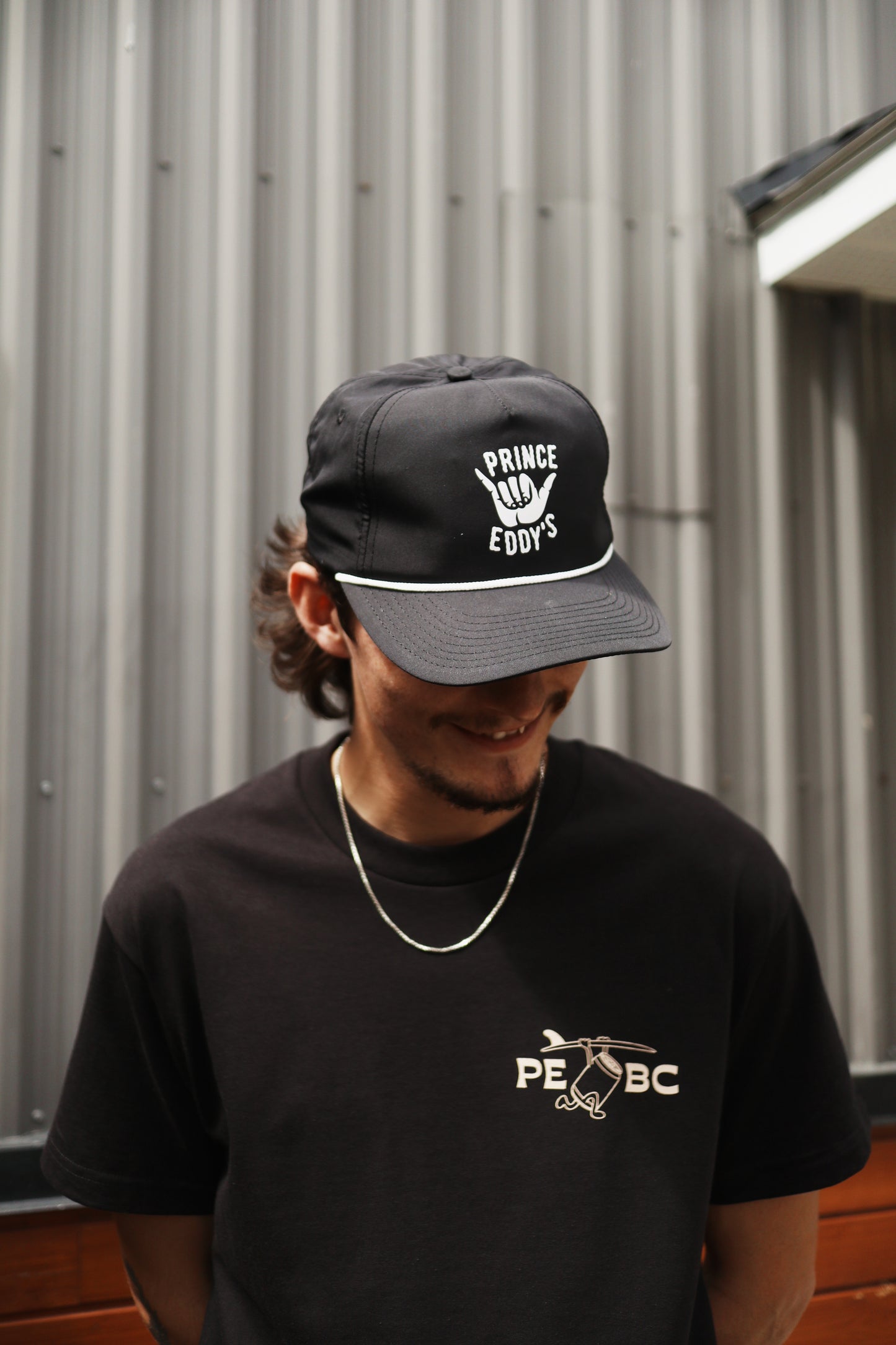 Hat • Black Nylon w/ Rope