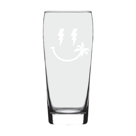 Glass - 16oz Smiley